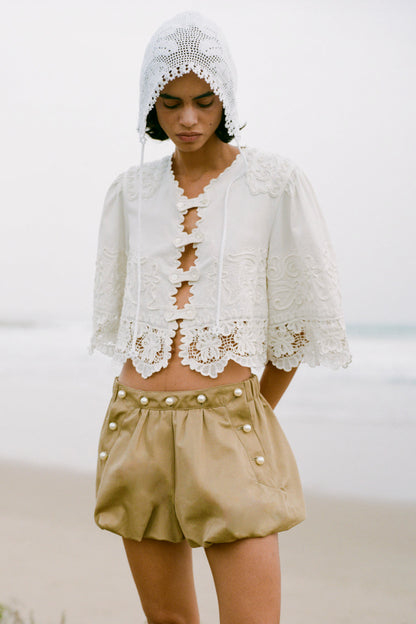 IYLA SOUTACHE S/SLV TOP (D2)