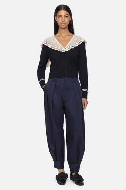 MARIE KNIT EMBROIDERY L/SLV CARDIGAN (D2)