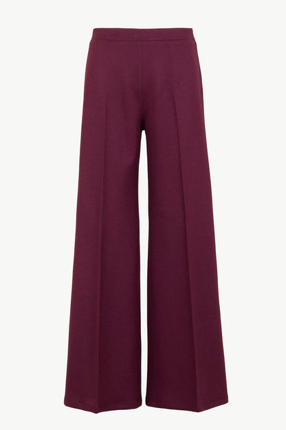THE AMANDA TROUSERS WOOL AND CASHMERE BURGUNDY