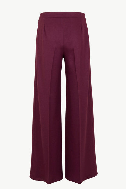 THE AMANDA TROUSERS WOOL AND CASHMERE BURGUNDY