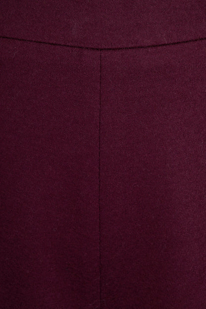 THE AMANDA TROUSERS WOOL AND CASHMERE BURGUNDY