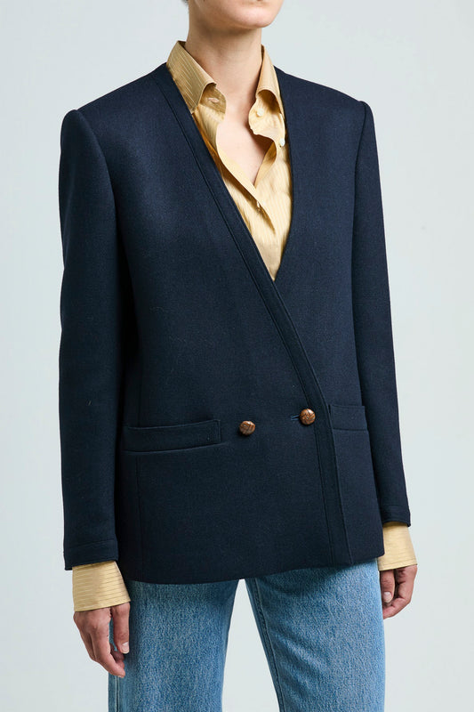 THE CHARLOTTE BLAZER WOOL NAVY BLUE