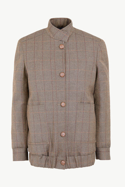 THE DIANA JACKET WOOL CHECK BROWN