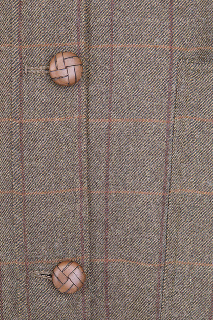 THE DIANA JACKET WOOL CHECK BROWN