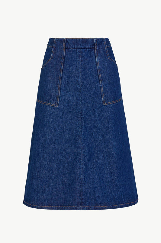 THE FLAMINIA SKIRT DENIM DARK BLUE