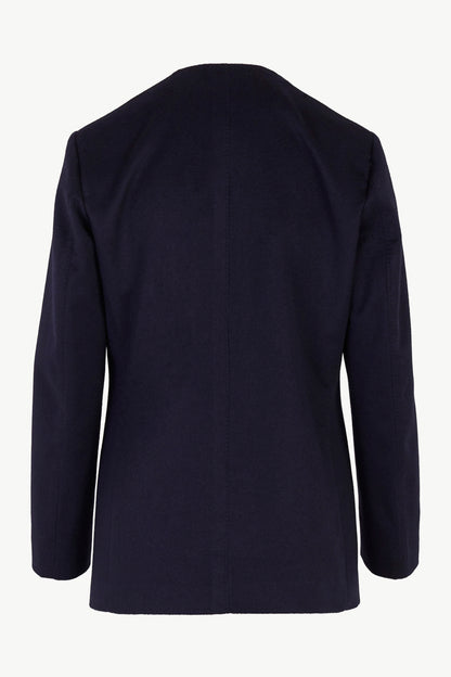 THE LARA BLAZER CASHMERE NAVY AND IVORY