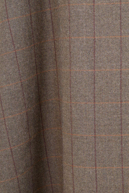 THE LENA SKIRT WOOL CHECK BROWN