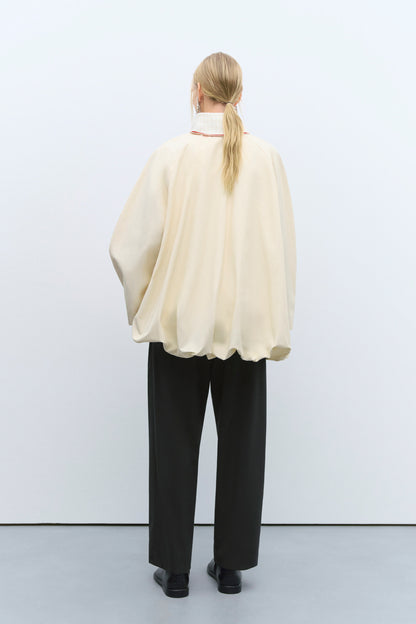 CROCHET COLLAR JACKET CREAM