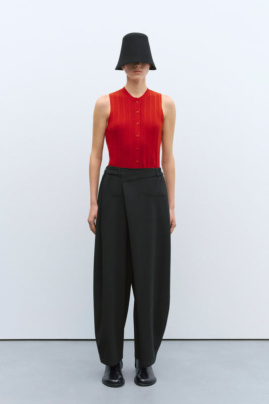 TAILORING CROSSOVER PANTS BLACK