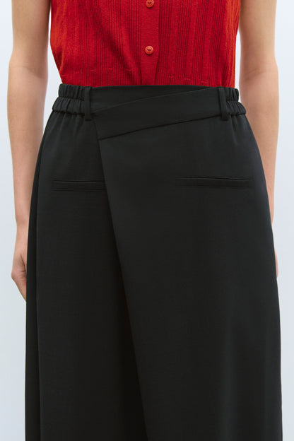 TAILORING CROSSOVER PANTS BLACK