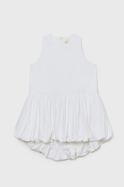 BALLOON MINI DRESS WHITE