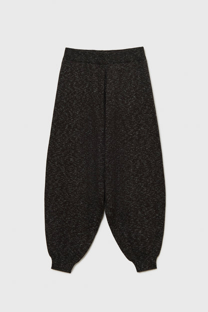 FLECKED COTTON PANTS BROWN
