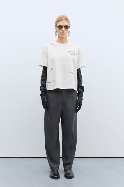 INSTANTE EMBROIDERED T-SHIRT WHITE