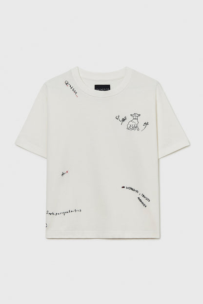 INSTANTE EMBROIDERED T-SHIRT WHITE