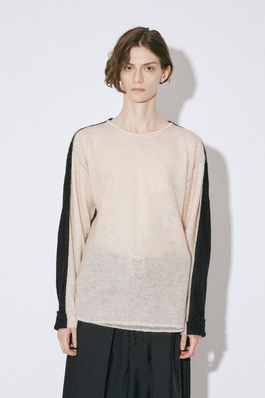 mohair knitted flip pullover