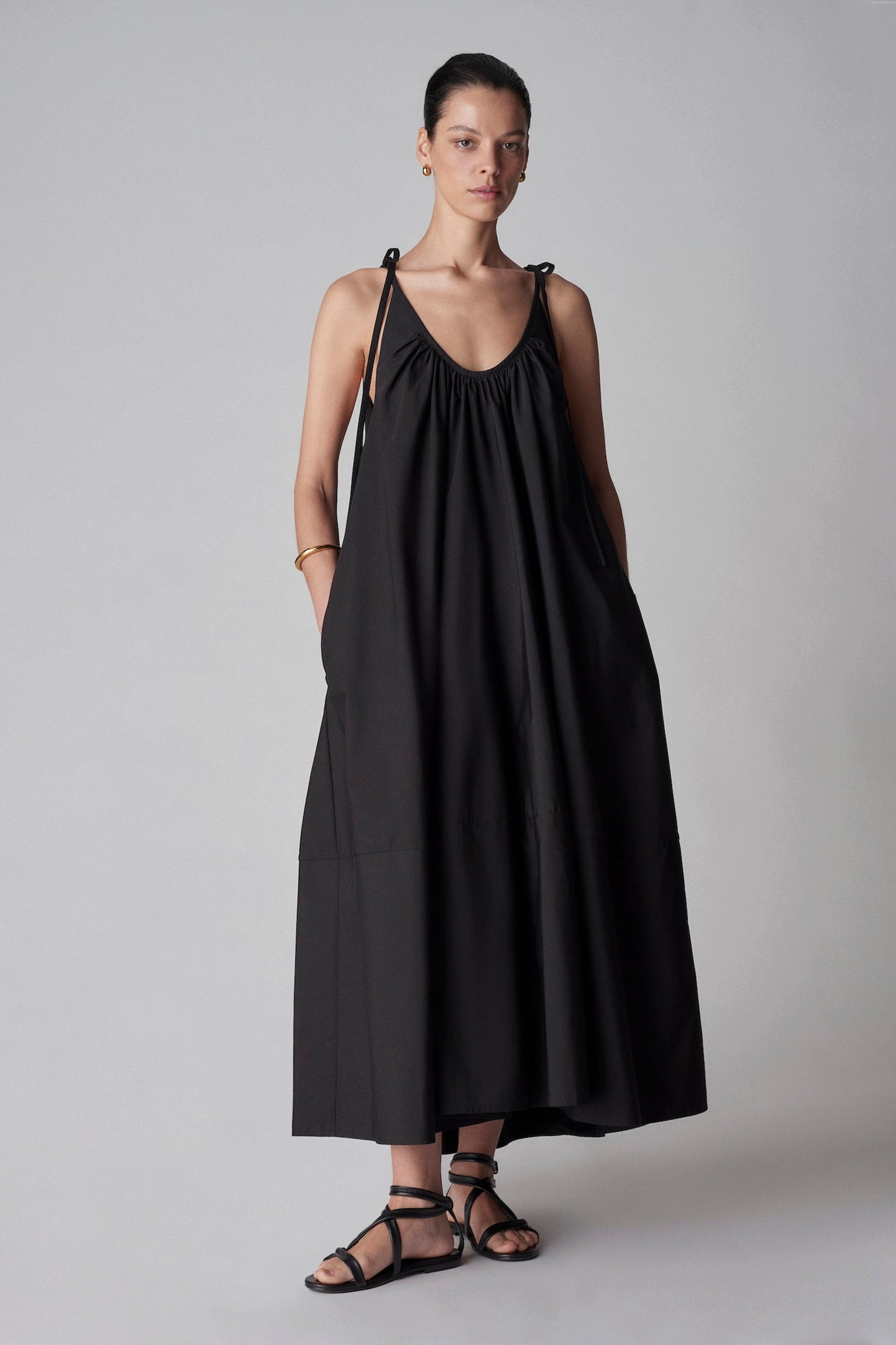 GATHERED MAXI DRESS