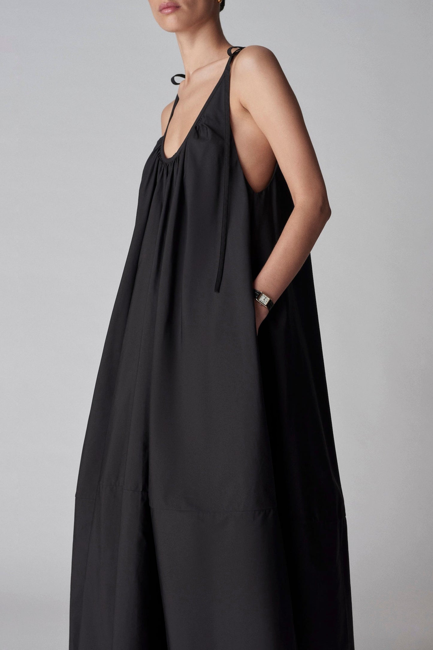 GATHERED MAXI DRESS
