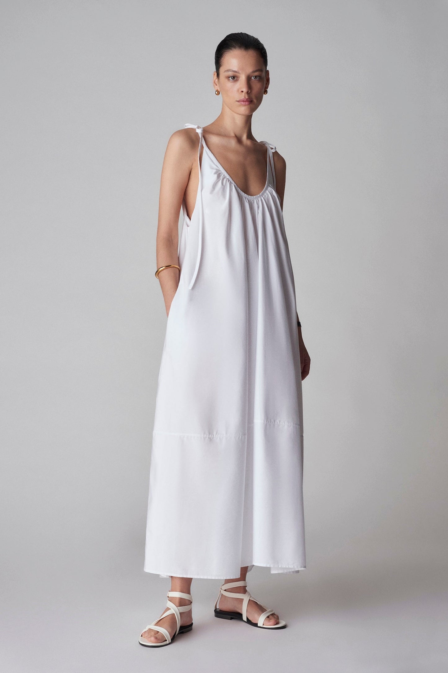 GATHERED MAXI DRESS
