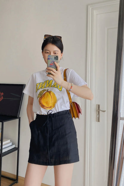 Basic Jersey Peach Relaxed T-shirt