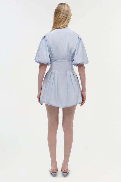 CLEO BALLOON PINTUCK MINI DRESS