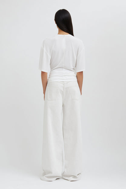 SIDE COWL WAIST TEE