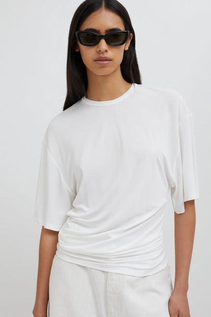 SIDE COWL WAIST TEE