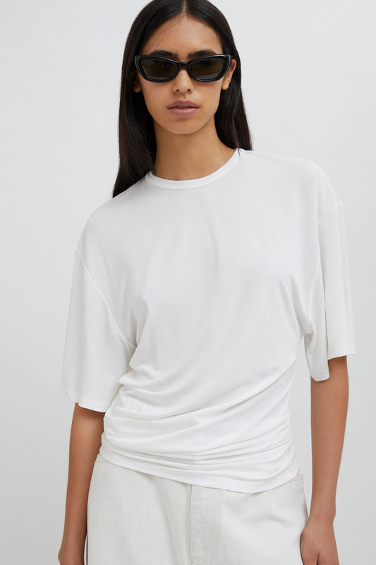 SIDE COWL WAIST TEE