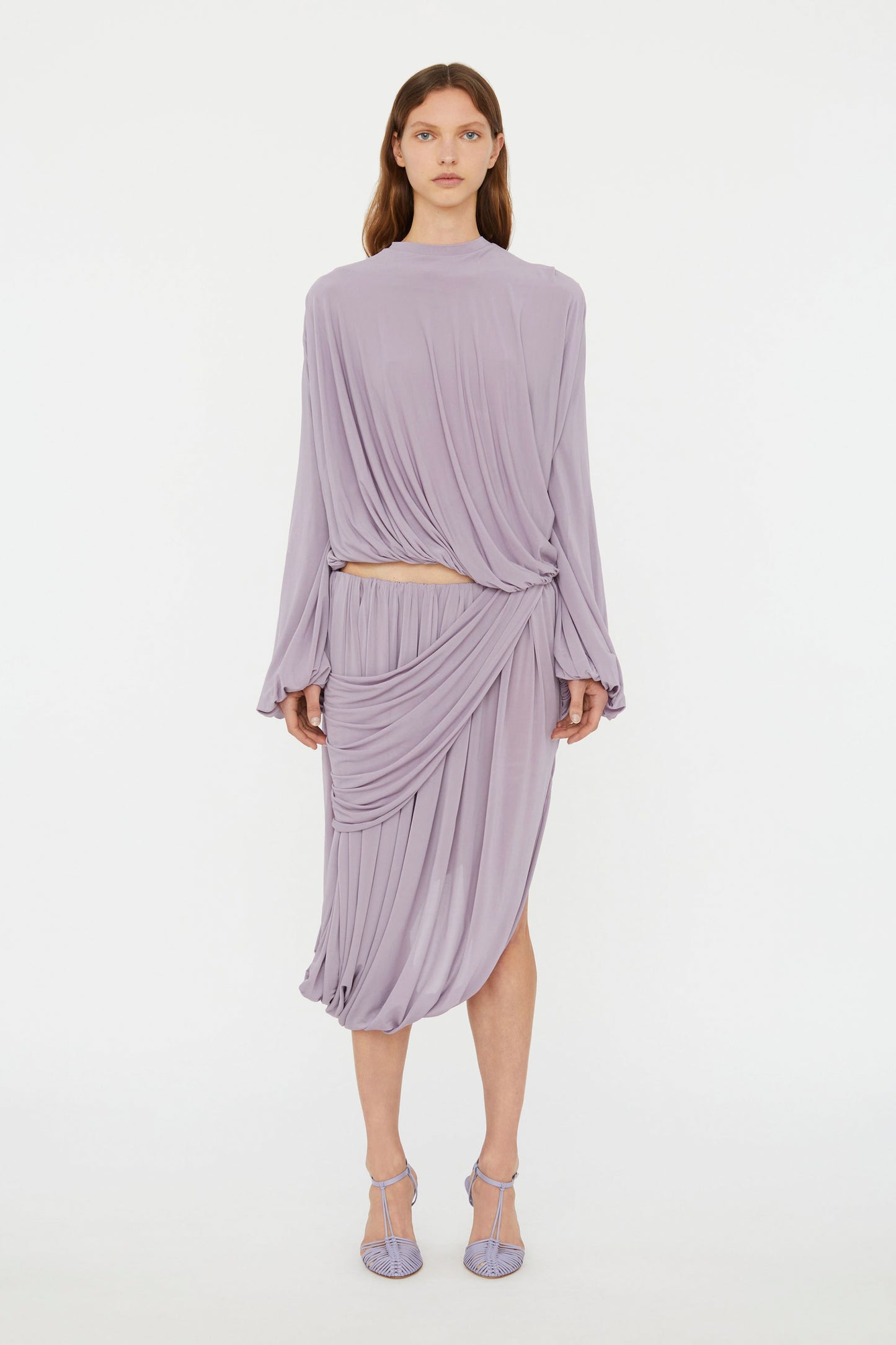 LOOPED DRAPE SWEATER TOP