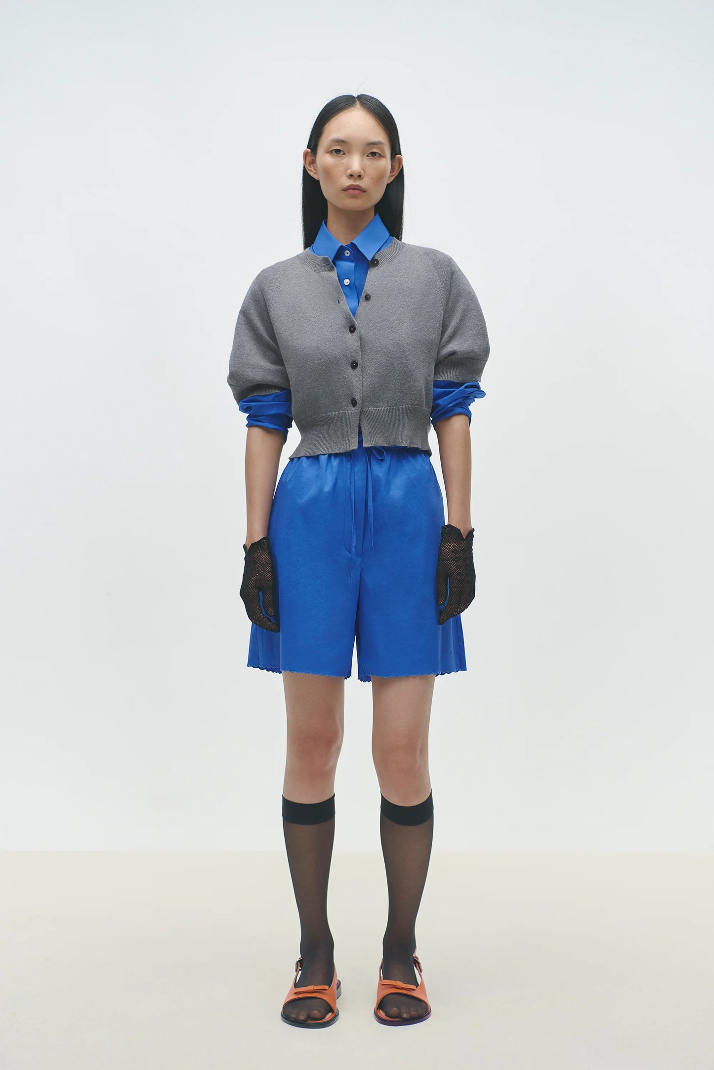 COTTON & CASHMERE TOP GREY