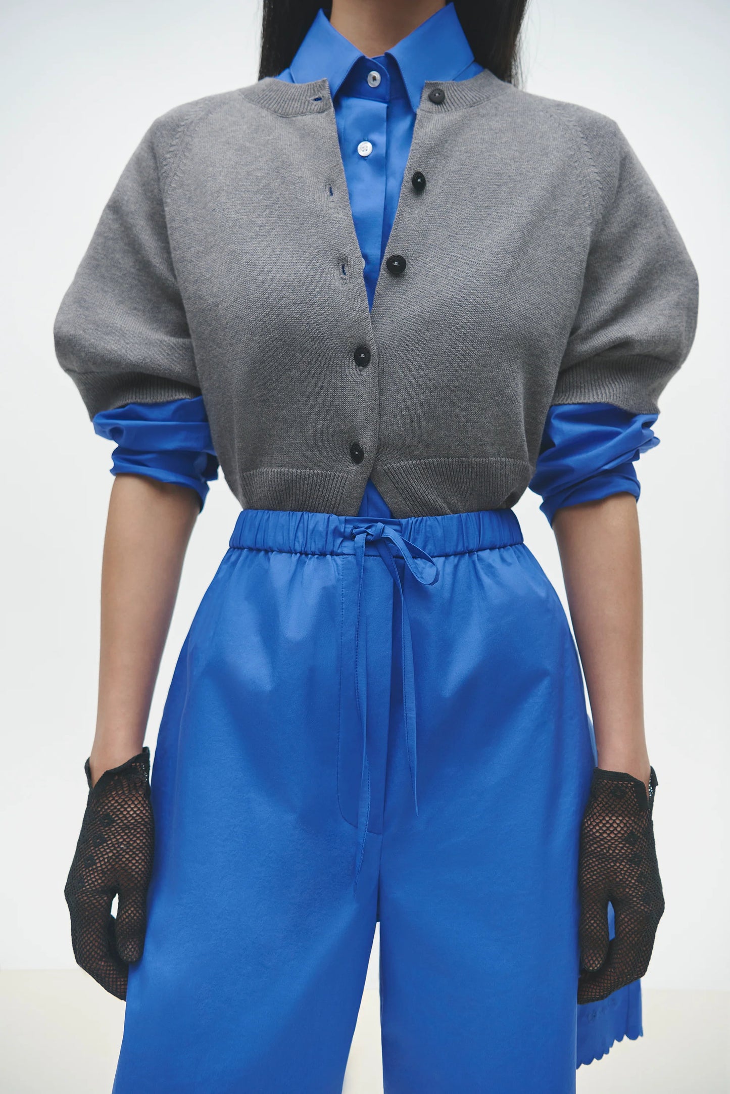 COTTON & CASHMERE TOP GREY