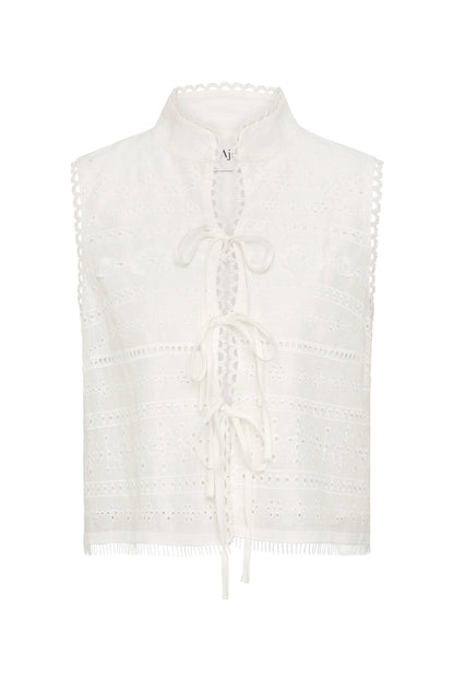 Cloud Embroidered Top