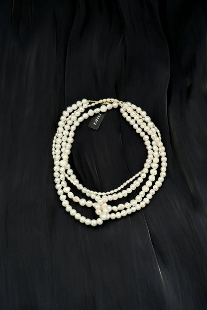 MULTI LAYERED PEARL CHOKER