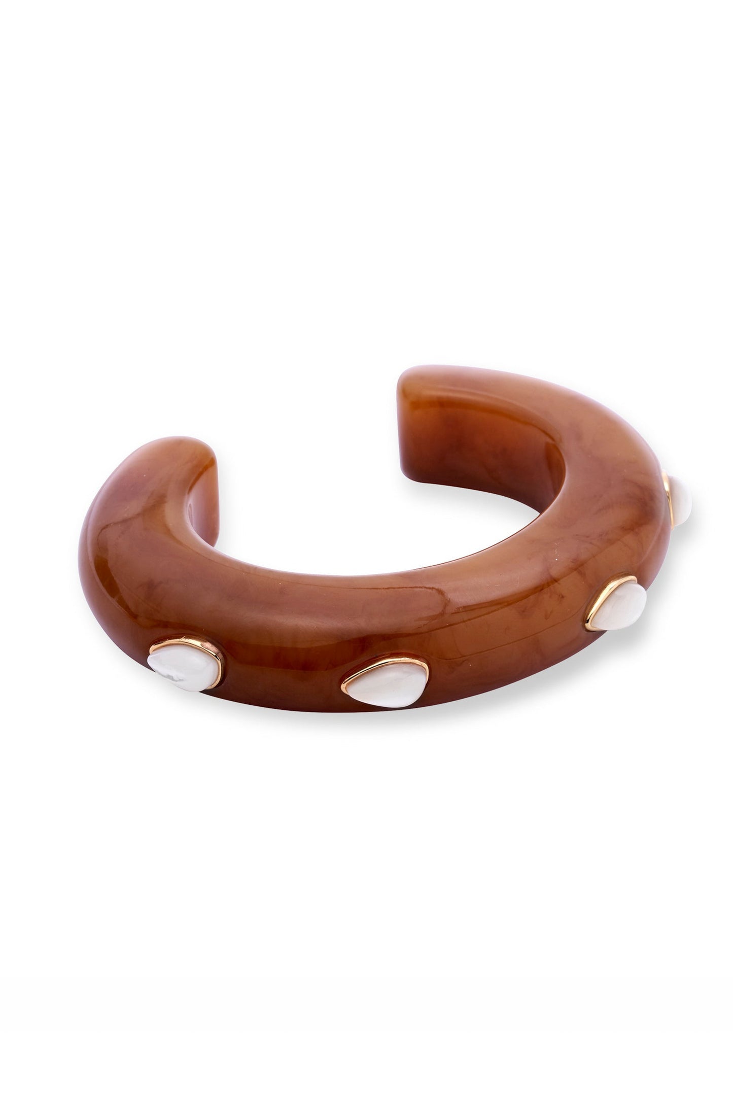 RIDGE CUFF IN MOCHA AND PEARL