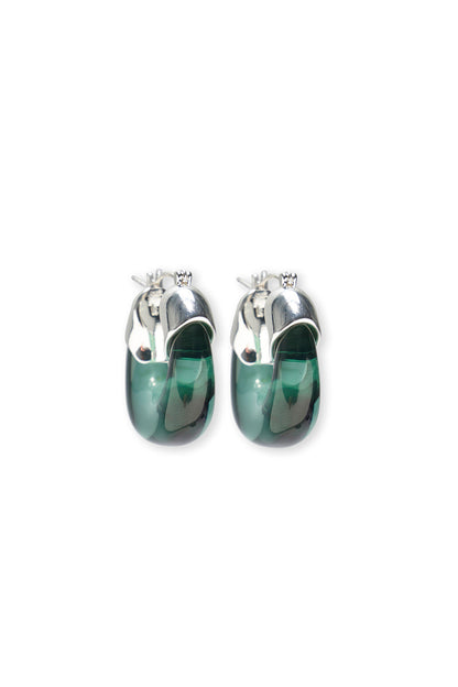 MINI ORGANIC HOOPS IN SILVER FOREST