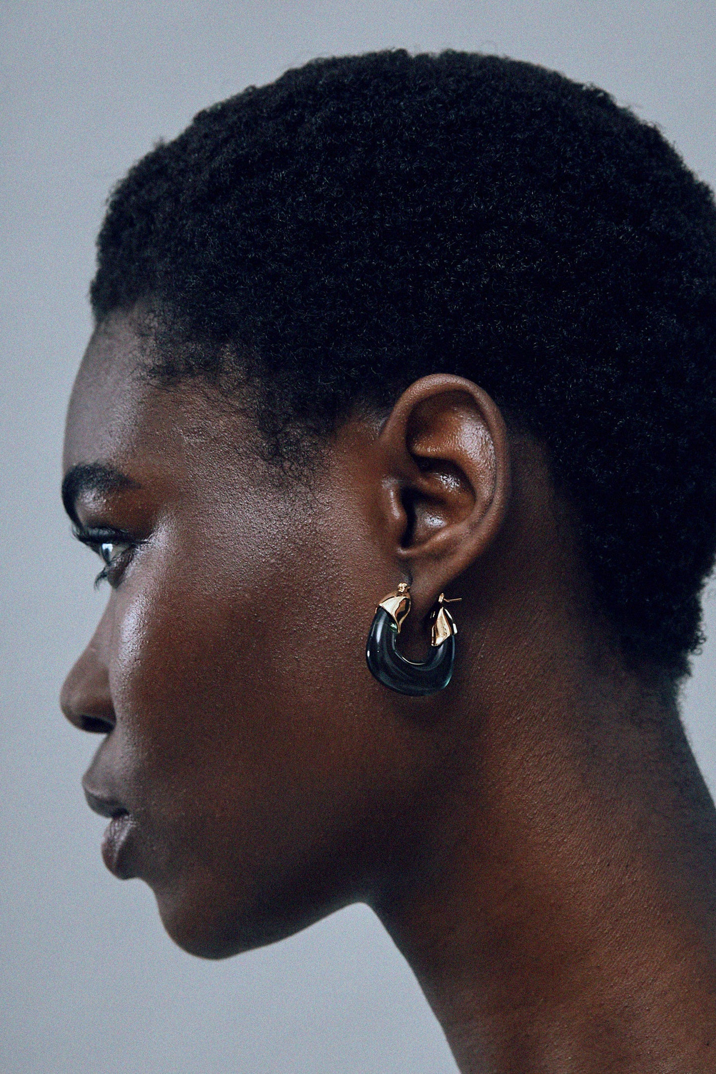 MINI ORGANIC HOOPS IN SILVER FOREST