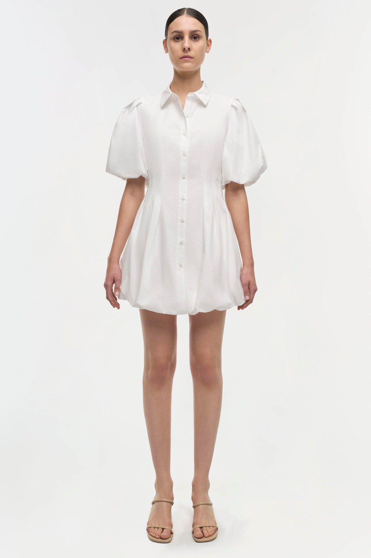 CLEO BALLOON PINTUCK MINI DRESS