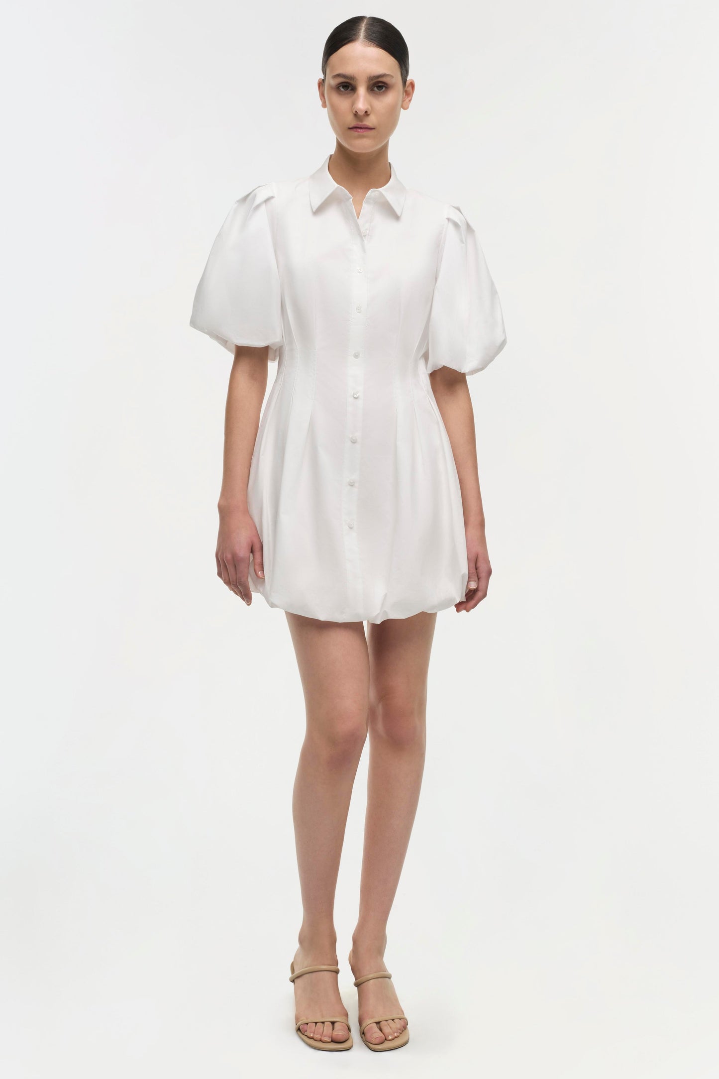 CLEO BALLOON PINTUCK MINI DRESS