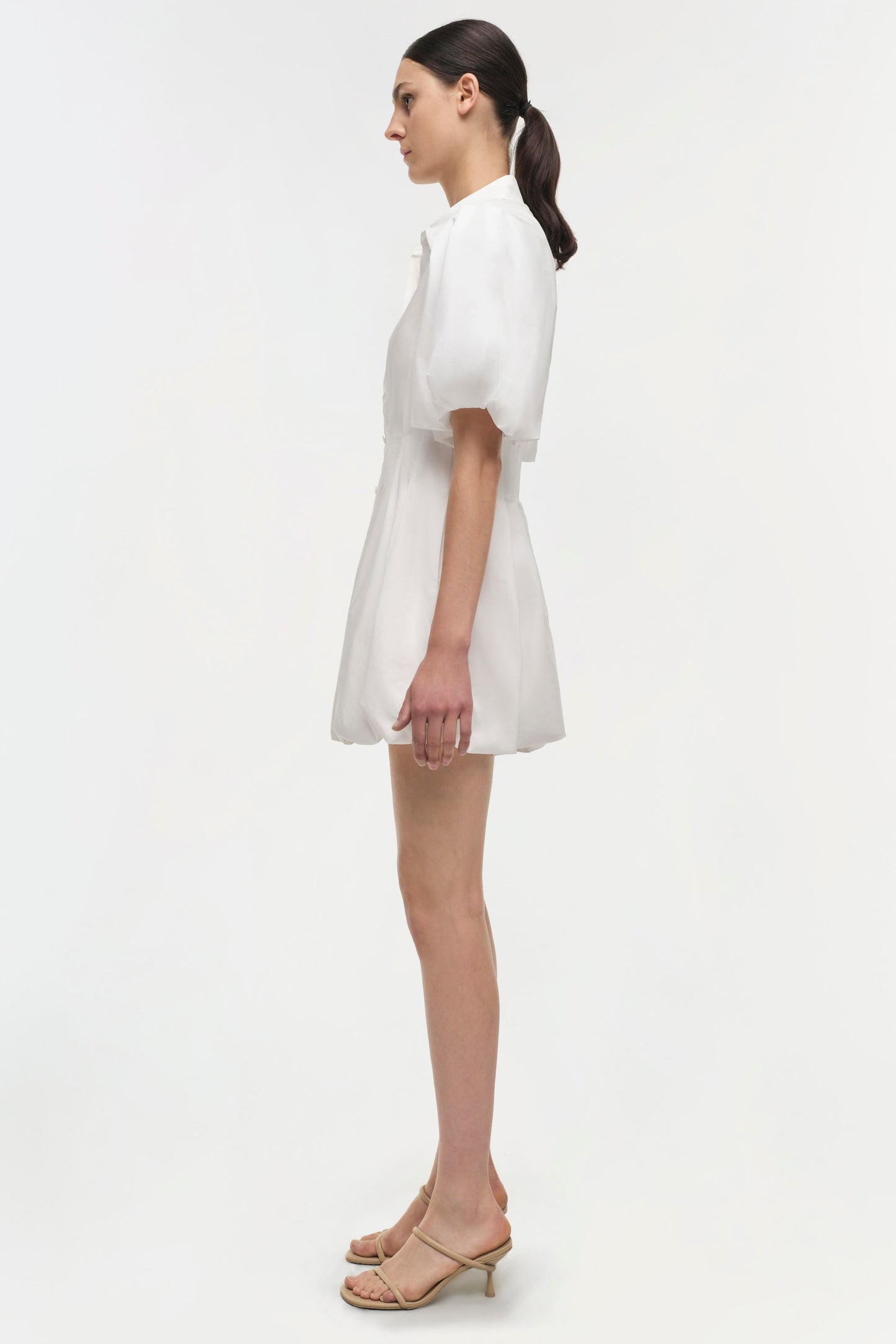 CLEO BALLOON PINTUCK MINI DRESS