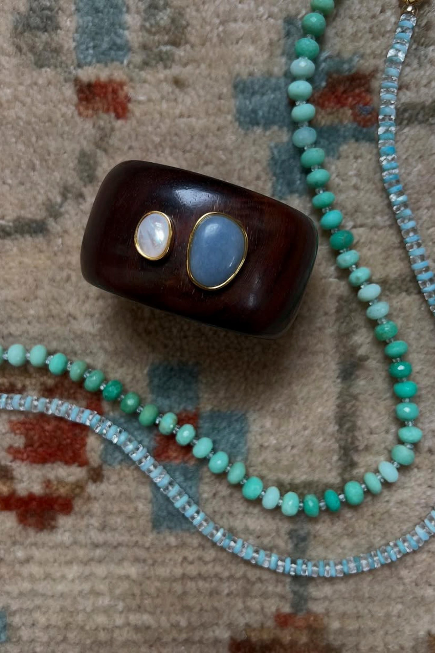 LANNA CUFF IN ACACIA WOOD - XS/S