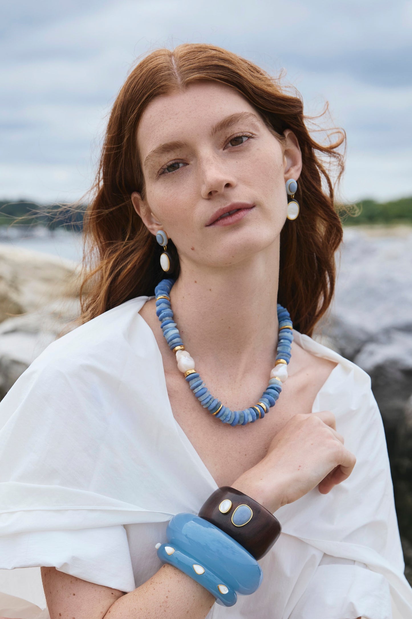 RIDGE CUFF IN GLACIER AND PEARL