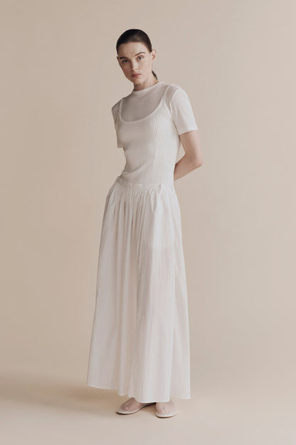 GATHERED MAXI SKIRT