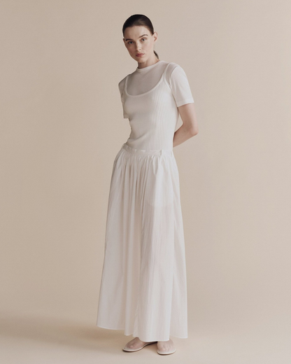 GATHERED MAXI SKIRT