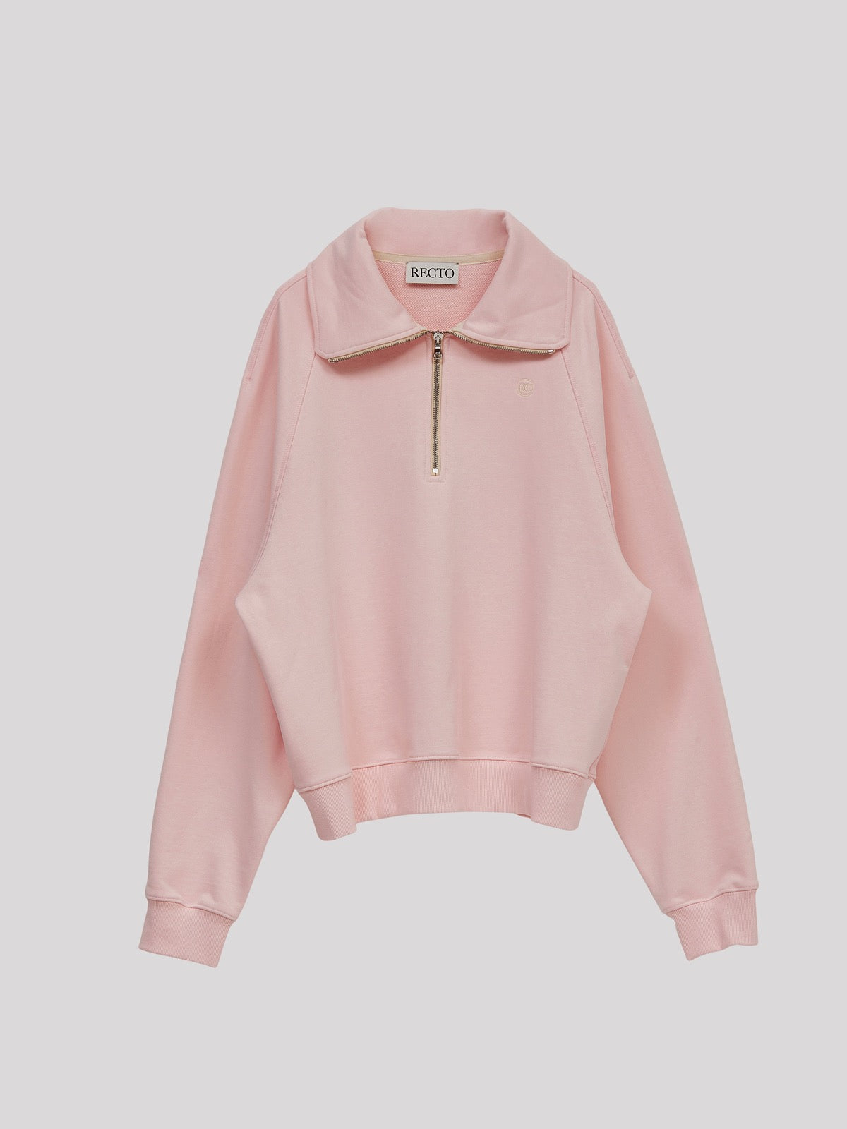 MENS SIGNATURE LOGO ZIP SWEATSHIRT (LIGHT PINK)