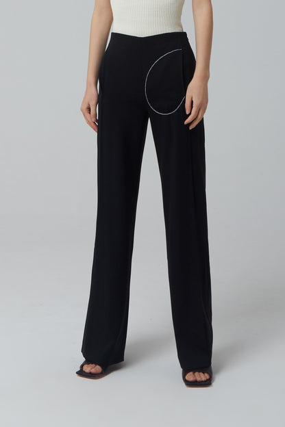 BLACK POCKET TROUSERS