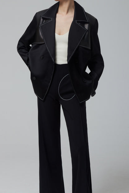BLACK POCKET TROUSERS