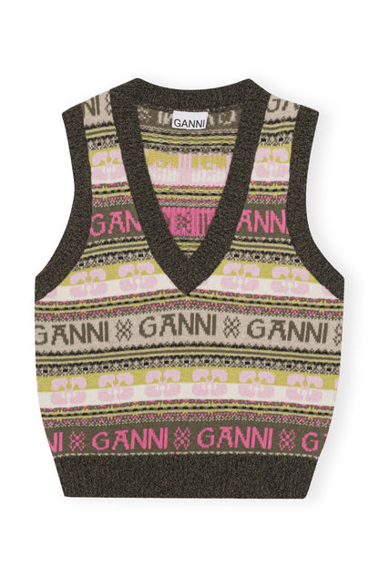 Logo Wool Mix Vest