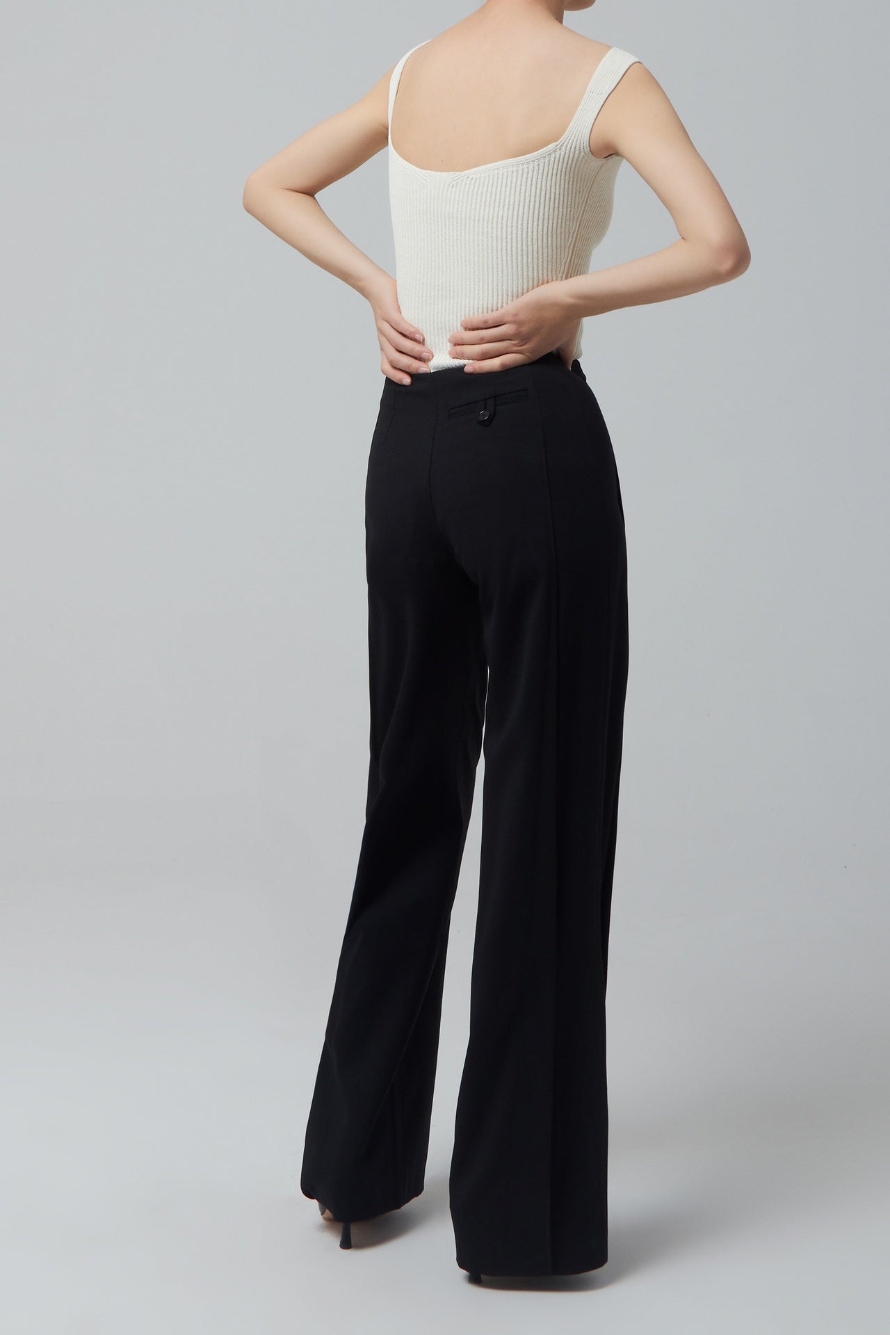 BLACK POCKET TROUSERS