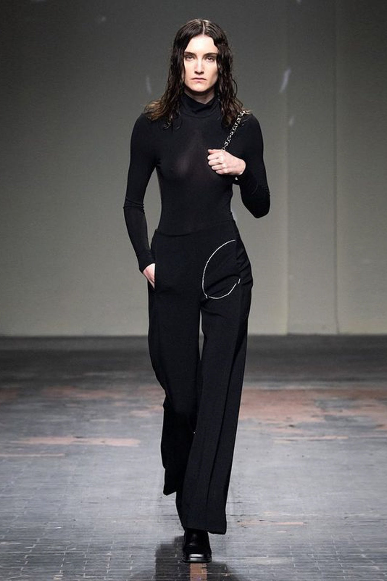 BLACK POCKET TROUSERS