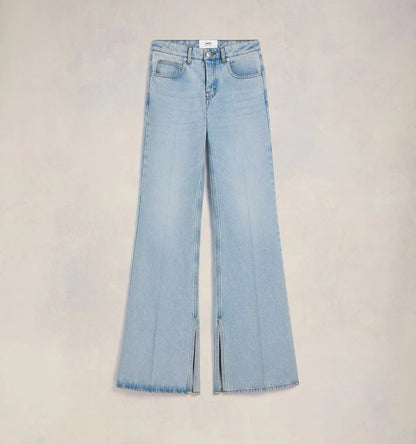 SLITTED FLARE FIT JEANS