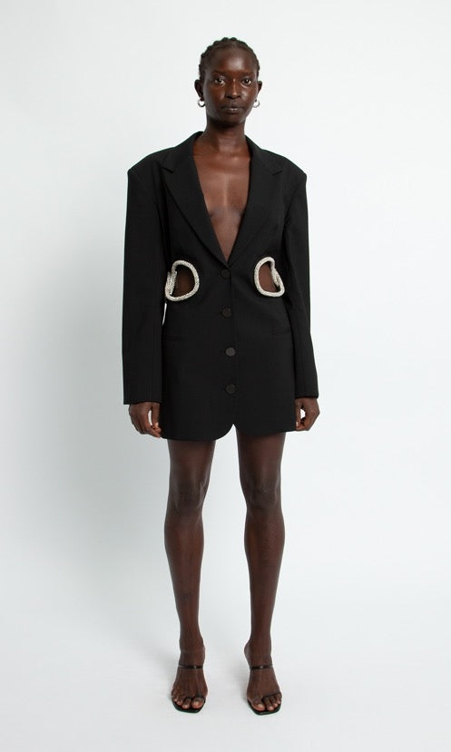 CRYSTAL LINKED BLAZER DRESS